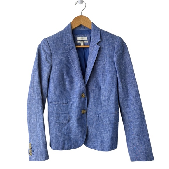 J. Crew Jackets & Blazers - J.Crew Schoolboy Linen Blazer – Women’s Size 2